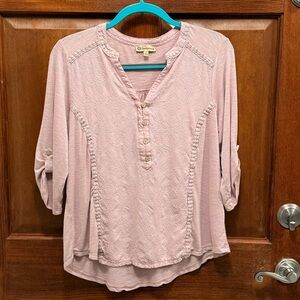 Democracy 3/4 Sleeve Blouse, Size L